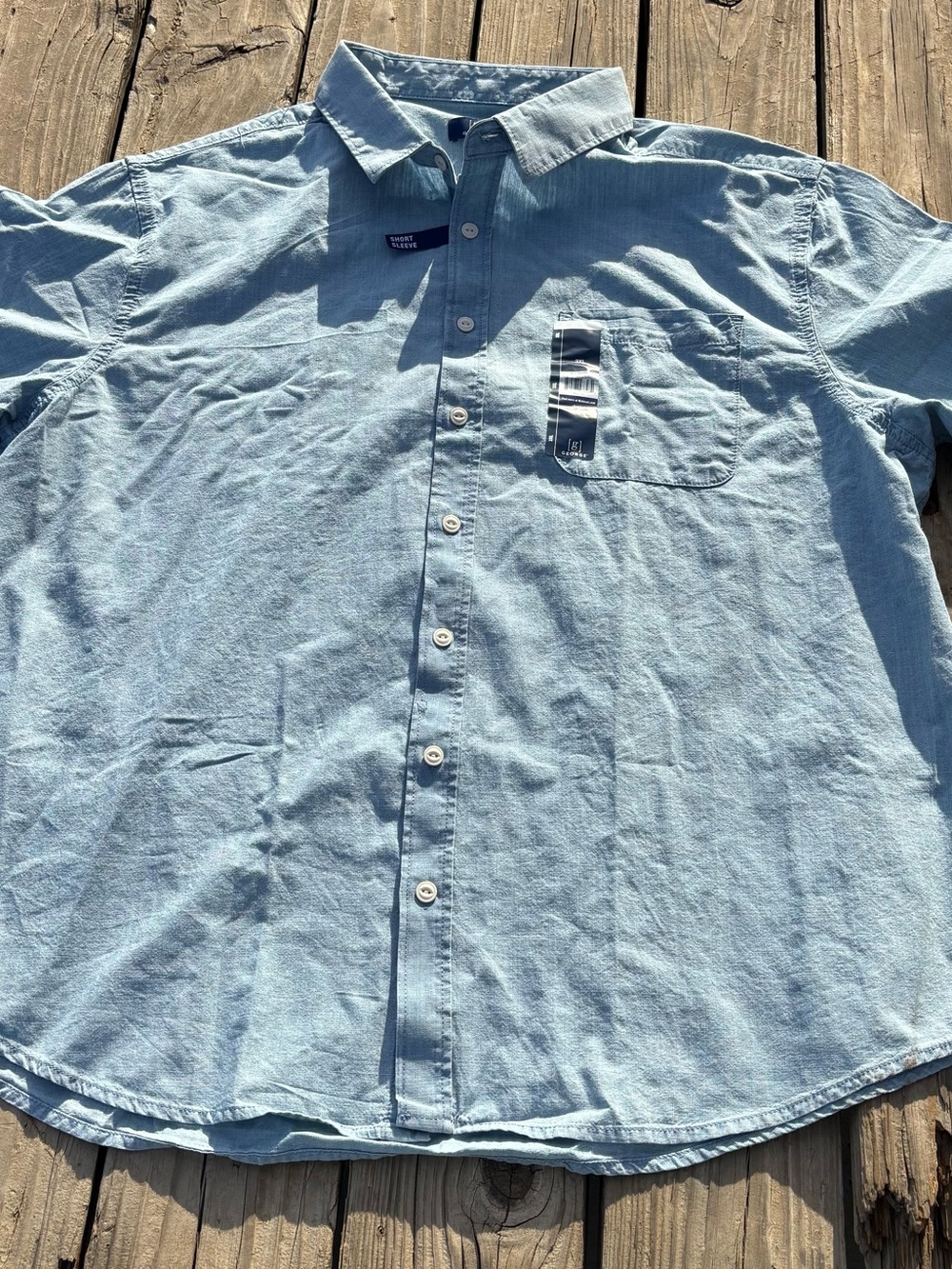 George Light Blue Casual Button-Down Shirt